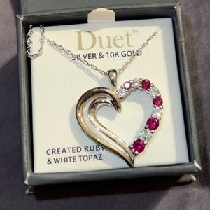 Sterling silver heart necklace